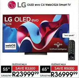 Hirsch's LG 55" OLED evo C4 WebOS24 Smart TV offer