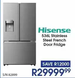 Hirsch's Hisense Stainless Steel French Door Fridge offer