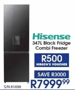 Hirsch's Hisense Black Fridge Combi Freezer offer