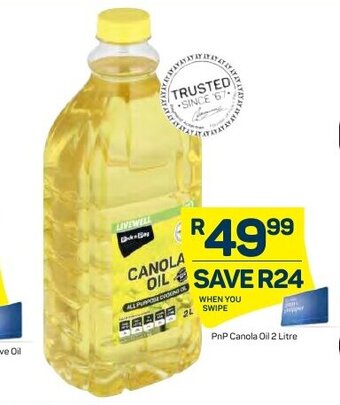 Pick n Pay PnP Canola Oil 2 Litre offer
