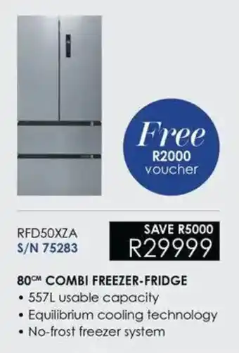 Hirsch's SMEG 80cm combi freezer-fridge offer