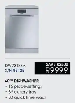 Hirsch's SMEG 60cm dishwasher offer