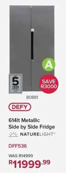 Hirsch's DEFY Metallic Side by Side Fridge offer