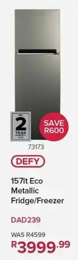 Hirsch's DEFY Eco Metallic Fridge/Freezer offer