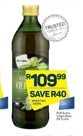 Pick n Pay PnP Extra Virgin Olive Oil 1 Litre offer