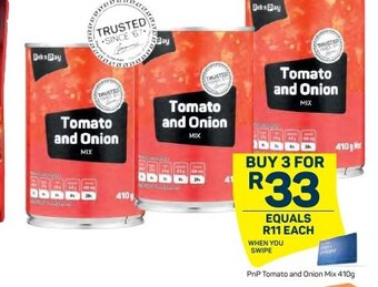 Pick n Pay PnP Tomato and Onion Mix 410g offer