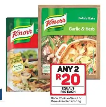 Pick n Pay Knorr Cook-in-Sauce or Bake Assorted 43-58g offer