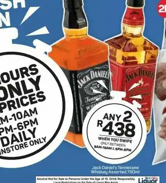Pick n Pay Jack daniel's tennessee whiskey 2 offer