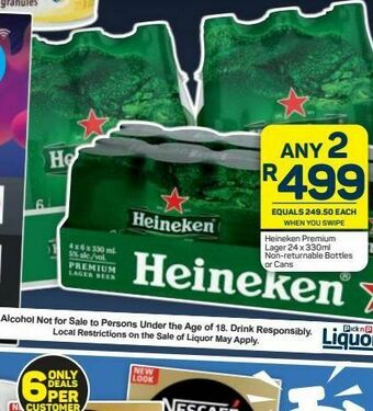 Pick n Pay Hypermarket Heineken beer 2 offer