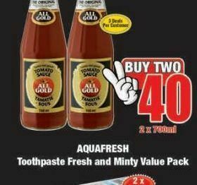 Boxer All gold tomato sauce 2 offer