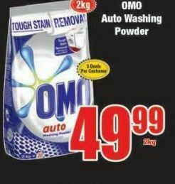Boxer Omo auto washing powder offer