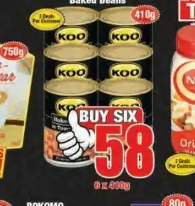 Koo baked beans in tomato sauce 6
