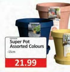 Super pots assorted colours