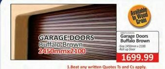 KitKat Cash and Carry Garage doors buffalo brown offer
