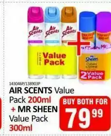 Air scents value pack 200ml + mr sheen value pack 300ml