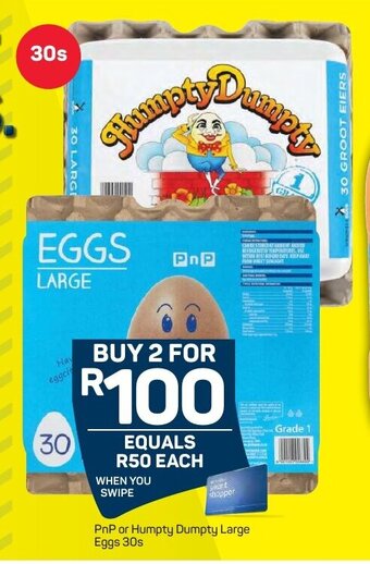 Pick n Pay PnP or Humpty Dumpty Large Eggs 30s offer
