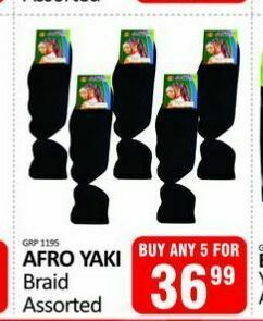 Afro yaki braid assorted