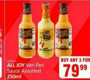 All joy veri peri sauce assorted