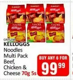 KitKat Cash and Carry Kelloggs noodles multi pack beef, chicken & cheese offer