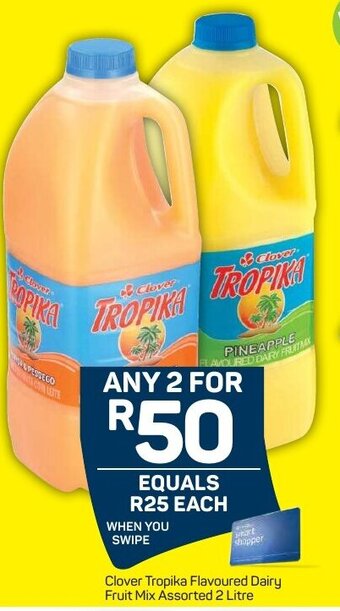 Pick n Pay Clover Tropika Flavoured Dairy Fruit Mix Assorted 2 Litre offer
