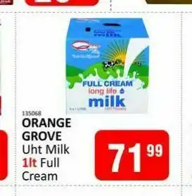 Orange grove uht milk full cream