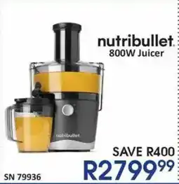 Hirsch's Nutribullet 800W Juicer offer