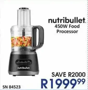 Hirsch's Nutribullet 450W Food Processor offer