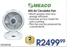 Hirsch's MEACO 650 Air Circulator Fan offer