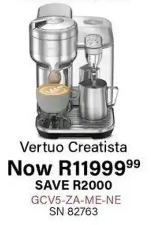 Hirsch's NESPRESSO Vertuo Creatista offer