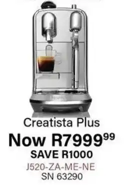 Hirsch's NESPRESSO Creatista Plus offer