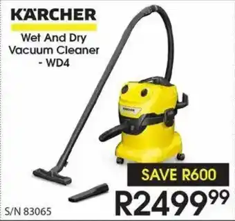 Hirsch's KARCHER Wet And Dry Vacuum Cleaner -WD4 offer