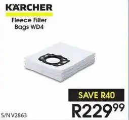 Hirsch's KARCHER Fleece Filter Bags WD4 offer