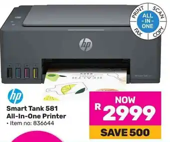 Game HP Smart Tank 581 All-In-One Printer offer