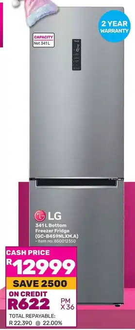 Game LG Bottom Freezer Fridge (GC-B459NLXM.A) offer