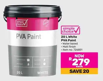 Game White PVA Paint offer