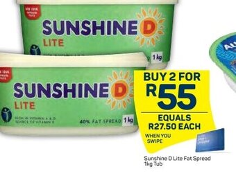Pick n Pay Sunshine D Lite Fat Spread 1kg Tub offer