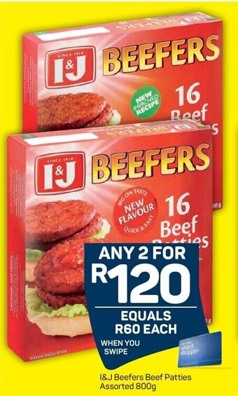 Pick n Pay I&J Beefers Beef Patties 800g offer