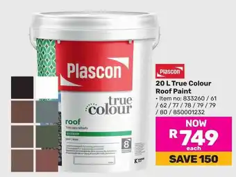 Game Plascon True Colour Roof Paint offer