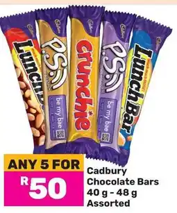 Game Cadbury Chocolate Bars Assorted offer