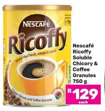 Game Nescafé Ricoffy Soluble Chicory & Coffee Granules offer