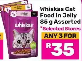 Game Whiskas Cat Food in Jelly Assorted offer