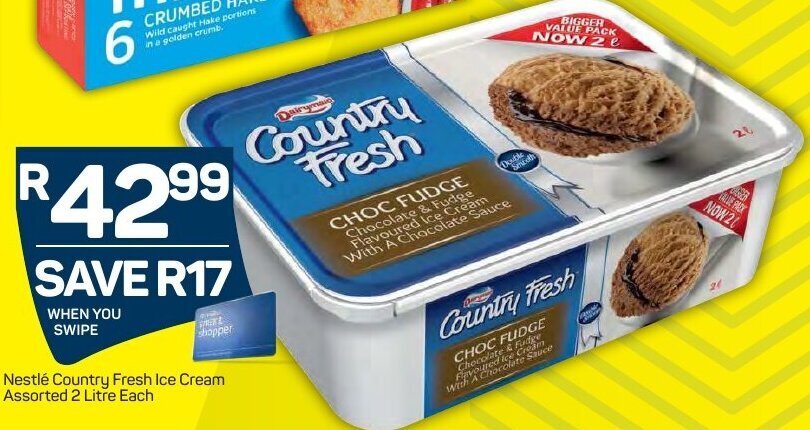 Nestlé Country Fresh Ice Cream 2L offer at Pick n Pay