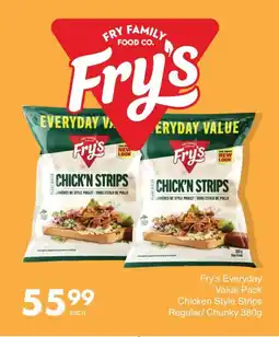 Save Hyper Fry's Everyday Value Pack Chicken Style Strips Regular/ Chunky offer