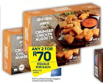 Pick n Pay PnP Crumbed Chicken Nuggets, Cutlets 400g offer