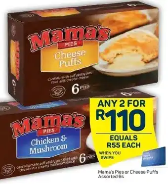 Pick n Pay Mama's Pies or Cheese Puffs 6's offer
