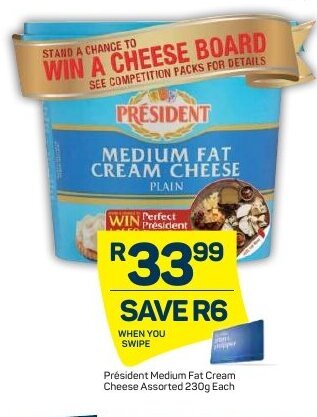 Pick n Pay Président Medium Fat Cream Cheese Assorted 230g offer
