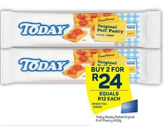 Pick n Pay Today Ready Rolled Original Puff Pastry 400g offer
