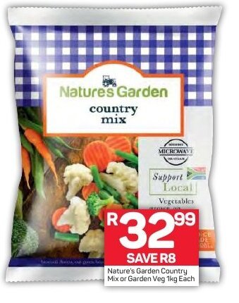 Pick n Pay Nature's Garden Country Mix or Garden Veg 1kg offer
