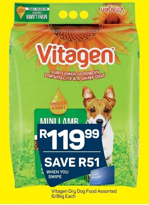 Vitagen Dry Dog Food 6/8kg offer at Pick n Pay
