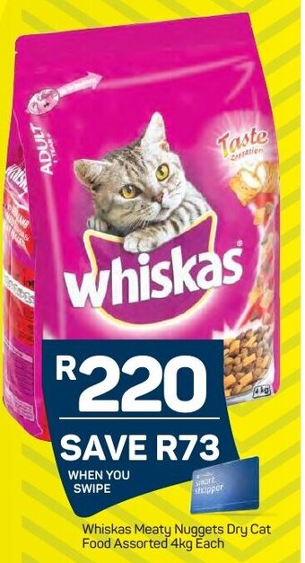 Pick n Pay Whiskas Meaty Nuggets Dry Cat Food 4kg offer